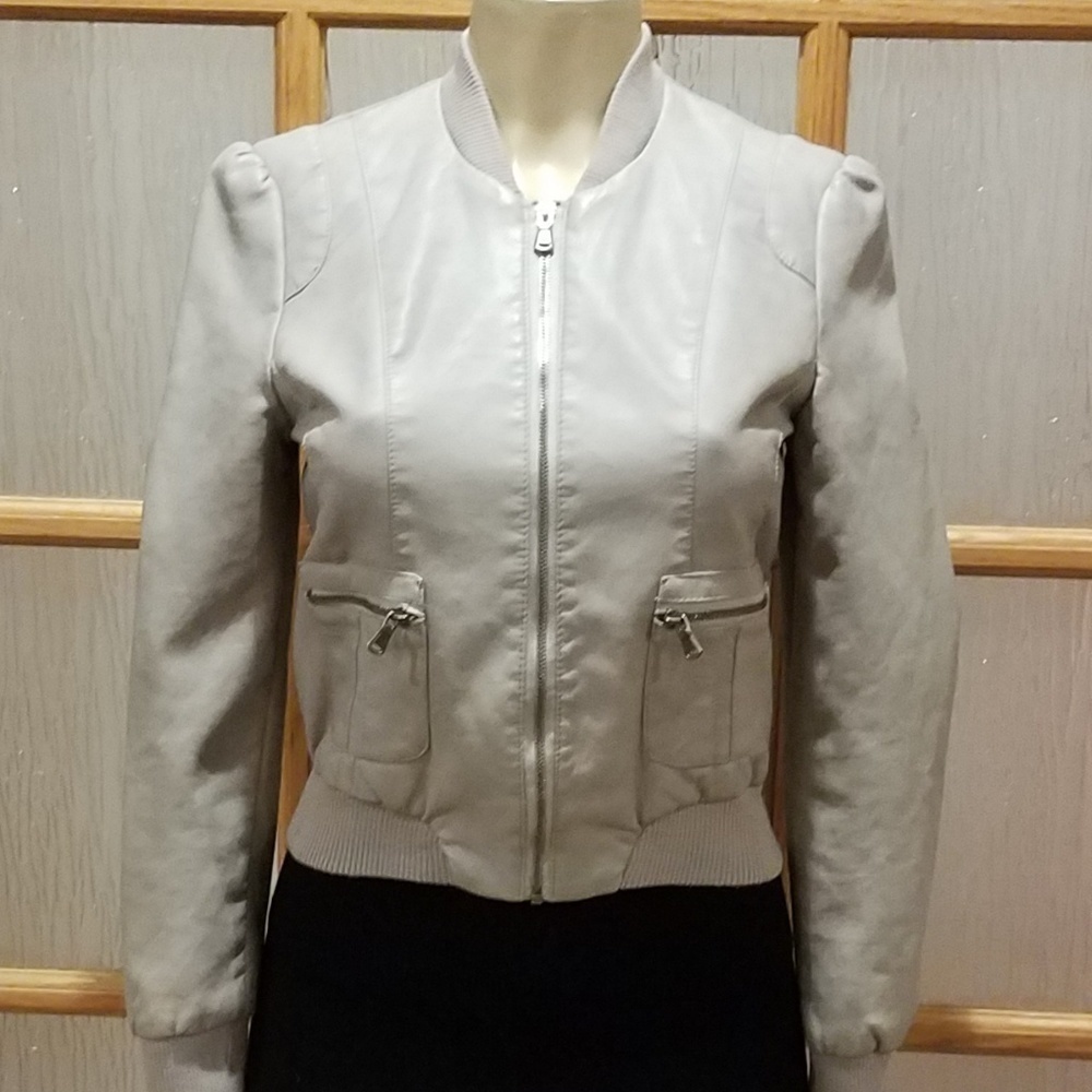 GRAY Vegan Leather Zip Waistcoat